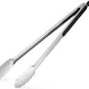 Grill Tongs, 17 Inch Extra Long BBQ Tongs, Premium Stainless Steel Metal Tongs for Cooking, Grilling, Barbecue/BBQ, Buffet (17", 1PC)