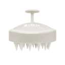 HEETA Scalp Massager Hair Growth, Soft Silicone Scalp Scrubber Shampoo Brush for Exfoliation, Dandruff Removal Head Massage Stress Relax, Wet & Dry Use for Thick Thin Curly Hair Care, Beige