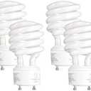 KOR (Pack of 3 ) 23 Watt Mini Spiral - GU24 Base - (100W Equivalent) - T2 Mini-Twist - CFL Light Bulb (Soft White (2700K))