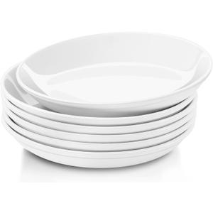 6 Pieces Ceramic Dessert Plates,7 inch White Appetizer Plates,Round Dessert Salad Plate,Porcelain Dinner Plate,Ceramic Serving Dishes for Appetizers Salad Cake, Set of 6 Small White Plates