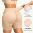FeelinGirl Shapewear for Women Tummy Control Body Shaper Butt Lifter Shapewear Shorts, Khaki, L