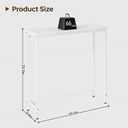Narrow Entryway Console Table & Sofa Side Table - Industrial Hallway Table for Small Spaces, Behind Couch Table, Multi-Functional Living Room Bedroom Office,White, 29.5" x 9.4" x 29.5"