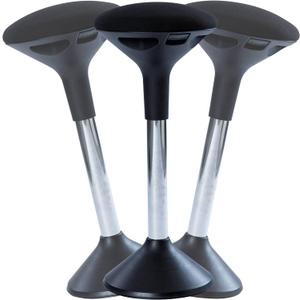 Ergonomic Height Adjustable Balance Foot Stool at Work Wobble Chair for Home Office Sit Stand Desk Stool with Natural and Active Posture (Black)