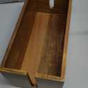 Acacia Wood Cable Management Box - Cable Organizer Box - 2 Open Slots Cords Hider Box - Under Desk Cord Organizer for Power Strip Extension Cord Surge Protector Charger Wire (Medium)