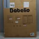 Mom's Choice Award Winner-BABELIO 26-40" Metal Baby Gate with Wood Pattern, PressGuard C5 Easy Install Pressure Mounted Dog Gate for Stairs and Doorways, with Wall Protectors and Extension Kits