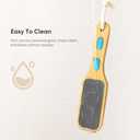 Glass Foot File for Callus Removal, Foot Scrubber for Dead Skin, for Smooth, Silky Feet, with Anti-Slip Handle