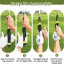 2 x Clip-On Golf Grip Trainer, Golf Swing Training Aid for Improving Proper Hand Positioning (BLACK+YELLOW)