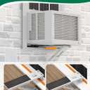 Window Air Conditioner Support Bracket: Adjustable Anti-Slip Shock-Absorbing Mat Windows Safe Bracket Built-in Bubble Level - 12000 to 24000 BTU AC Units Window Mount Bracket Up to 165 lbs