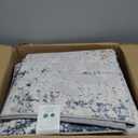 Area Rug Living Room Rugs - 10x14 Abstract Large Soft Indoor Washable Rug Neutral Modern Low Pile Carpet for Bedroom Dining Room Farmhouse Home Office - Blue