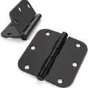 Haidms 48 Pack Oil Rubbed Bronze Door Hinges 3.5 Inch Brushed Bronze Interior Door Hinges with 5/8" Radius Corner Removable Pin