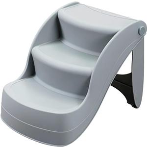 DELURA Dog Stairs, Pet Stairs for Small - Pet Stairs for Beds Couch for Cat and Doggy, Folding Pet Steps Non-Slip Dog Steps (Color : Gray)