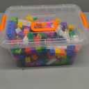 Jenaai 300 Pcs Linking Cubes with Storage Container Counting Cubes, Colorful Plastic Counting Block, Math Manipulatives Classroom Learning Supplies for Preschool Kindergarten(Orange)