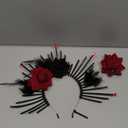 Yalice Black Frida Flower Headband Halloween Gothic Headpiece Day of the dead Floral Crown for Women