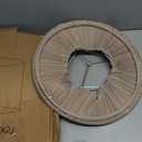 Beige Large Drum Lampshade, 14.5"Top x 16"Bottom x 10"High Pleated Fabric