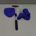 desin Windshield Cleaning Tool, Car Window Cleaner Windshield Cleaner with 4 Reusable and Washable Microfiber Pads and Extendable Handle Auto Inside Glass Wiper Kit (Dark Blue)