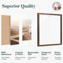 20x20 picture frame,Distressed Farmhouse Wood Pattern 20x20 frame Display 16x16 with mat,Display with Plexiglass,Horizontal and Vertical,Wall Mount Décor,Walnut,1Pack