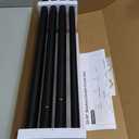 Double Curtain Rods 32 to 58 Inches, HOTOZON Blackout Double Curtain Rods for Windows 20 to 54 Inches (1.6-4.5 ft), 6/8 Inches Wrap Around Room Darkening Telescoping Drapery Rod, Black