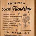 Friendship Gifts for Women, Birthday Gifts for Women Friendship, Unique Best Friends Cutting Board, Best Friend Christmas Mothers Day for Woman, Bestie, BFF, 12.2"L x 8.7"W