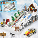 Slope Building Block Sets for Adults, Ski Resort Toy With Shop and Snow Mobile, Architecture Construction Models, Ideal Gift for Adult Teen and Ski Fans (2200PCS)