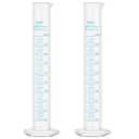2 Pack 250ml Plastic Graduated Cylinder Hydrometer Test Tube Science Measuring Transparent Durable Lab Tube Milliliter Graduated Cylinder for Test Hydrometer Science Projects