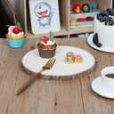 8 Pieces of 10-11 Inches Wood Slices for Centerpieces,Wooden Slices for Table Top,Wooden Slabs for Crafts,Round Wood Splices for Wedding Table,Home Dinner Table,Etc.(10-11 inches)