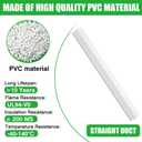 Mini-Split Line Set Cover Parts: 4" x 3.28 Ft Straight Duct 4 in Line Hide Accessories for Mini Split Central AC HVAC Heating System - Waterproof Outdoor PVC Pipe Cover, White