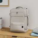 WANDF Travel Backpack For Spirit Airlines Personal Item Bag 18x14x8 with Wet Pocket, 17 Inch Laptop Backpack for Men WomenWhite