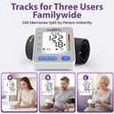 Blood Pressure Monitor for Home Use with Large Upper Arm Cuff - Automatic Talking Pulse and BP Machine with 240 Memory Recalls for 3 Users - Carrying Bag and Batteries Included, Backlit Digital LCD
