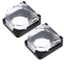 ElevateTech Power Push Button Switch Cover, 2 Pcs Dustproof Safety Button Cap Waterproof and Collision Resistant Power Buttons Cover Protector for 38 x 34 mm Mounting Hole Computer PC Desktop