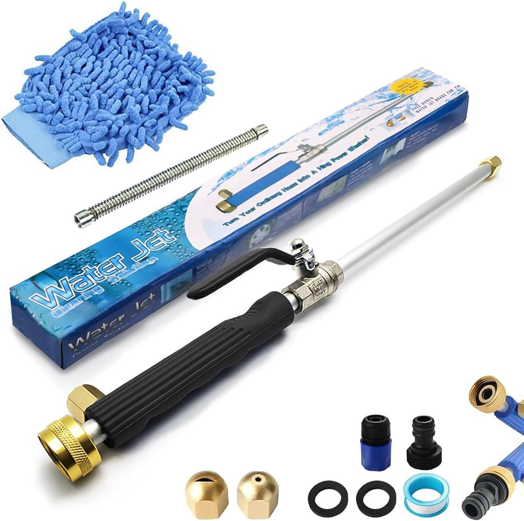 Jet Sono Power Washer, Jetson High Pressure Washer, Jetsono 2-in-1 High Pressure Power Washer, with 2 Jet Different Nozzle and Hose Quick Connectors(Black)