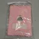 for iPad 9th Generation Case, iPad 8th 7th Generation Case, iPad 10.2 Inch 2021/2020/2019 Case, Heavy Duty Rugged Shockproof Protective Cover with Kickstand for Woman Pink