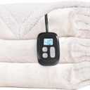 LaffyLo Electric Heated Blanket Twin Size 62 x 84, Fast Heating Blanket, Dual-Sided Flannel Sherpa, 10 Heat Settings, 1-12 Hour Auto Off, Machine Washable, White
