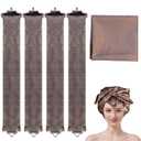 Overnight Blowout Rods,Velvet Heatless Curls Roller for Long Hair to Sleep in, Soft Satin Curlers with Scarf for Volume and Blowout Look