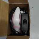 Honoson Mini Craft Iron Mini Heat Press Small Iron 3.93 x 2.36 x 2.76 in Portable Handy Tiny Flatiron with Charging Base Accessory for Fuse Bead Patch DIY Heat Transfer Vinyl(Light Pink)