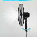 BLACK+DECKER 18-Inch Pedestal Fan, BFP18SXB, Oscillating Fan for Home and Office, Standing Fan with 3 Speed Settings, Height Adjustable with Adjustable Head Tilt, Black