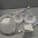 Touch Bedside Lamp, Mini Stepless Dimmable Table Lamps for Bedroom for Night Stands, Small Desk Lamp with Brightness Memory, USB Charging Ports, Warm LED Bulb, White, Round Shape, 2 Set