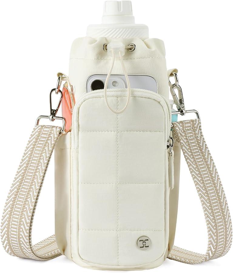 Telena Crossbody Bags for Women Water Bottle Holder with Strap for Walking, Hiking, Cycling