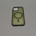 SUPFINE Magnetic for iPhone 15 Case (Compatible with MagSafe) (Military Grade Drop Protection) Slim Translucent Matte Shockproof with Anti-Fingerprint Phone Case, Cangling Green