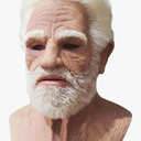 Realistic Old Man Mask Halloween Mask Scary Latex Old Man Grandpa Mask Halloween Wrinkle Face Mask