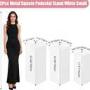 HAISIWLKJ 3PCS Cylinder Pedestal Stands for Parties, White Metal Round Cylinder Plinths Dessert Table Display Pillars for Birthday Wedding Bridal Baby Shower Party Decorations(Small)