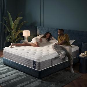 Queen Mattress 14 Inch,Medium Firm Hybrid with Memory Foam& Individually Wrapped Pocket Coils for Support,CertiPUR-US Certified,Fiberglass-Free