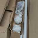 TANGWIN White Farmhouse Curtain Rods for Windows:66-120" Heavy Duty Adjustable Curtain Rod for Bedroom Living Room,Boho Decorative Rustic Drapery Rods with Vintage Coastal Texture Finial,Antique White