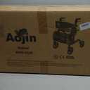 Walkers for Seniors, Rollator Walker with Seat, 350 lb Weight Capacity, 18" Big Seat, 8" All-Terrain Wheels, 6-Level Adjustable Height, Lightweight Aluminum Frame Rollator Walkers for Seniors (Purple)