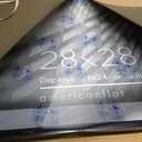 Americanflat 28x28 Picture Frame with Polished Plexiglass - Use as 24x24 Frame with Mat or Display 28x28 Photo Without Mat - Streamline Collection - Thin Border Square Frames for Wall Display - Black