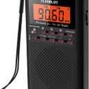 RD218 shortwave Radio FM/AM/SW Band Transistor Powered by AA Batteries with Key Backlight LCD Display Digital Alarm Clock Sleep Timer,Best Reception,Best Sound Quality Mini Radio for Running