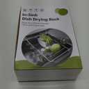 Dish Drying Rack in Sink, Expandable Stainless Steel Dish Drainers for Kitchen Counter, Dish Dryer Rack for Inside Sink, Over The Sink Dish Racks with Utensil Holder, Silver
