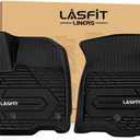 LASFIT Front Floor Mats 2019-2026 for Chevrolet Silverado/GMC Sierra 1500, Crew Cab/Double Cab, 2020-2026 Chevy Silverado/GMC Sierra 2500HD 3500HD, All Weather TPE Floor Liners, 1st Row Only