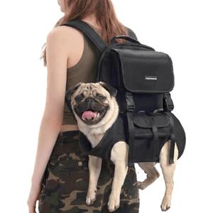 Dog Backpack Carrier(10-20lbs), Pet Lift Carrier for Medium to Large Dogs, Breathable Mesh Comfortable Adjustable Straps,Lightweight Travel Backpack for Pet Disabled, Injuries, Hiking, Medium