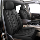 IKABEVEM Seat Covers Fit for Dodge RAM 1500 2002-2024 2025 2026: Compatible with RAM 1500 2500 3500 Car Seat Cover Truck Pickup Crew Double Quad Cab (Curved Bench, Front Seat, Black)