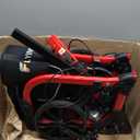 Flyingjoy 2-in-1 Lightweight Rollator Walker with 10" Front & 8" Rear Airless Tires, Foldable Transport Wheelchair for Seniors, Supports Up to 300 lbs, Adjustable Height, Safety Features, Easy Storage